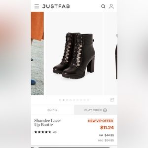 Shandee Lace-Up Bootie - Just Fab